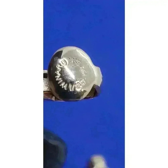 Vintage 12k Gold plated Earrings Wide Filigree Hoops Clip Winard 1940s - Picture 6 of 6